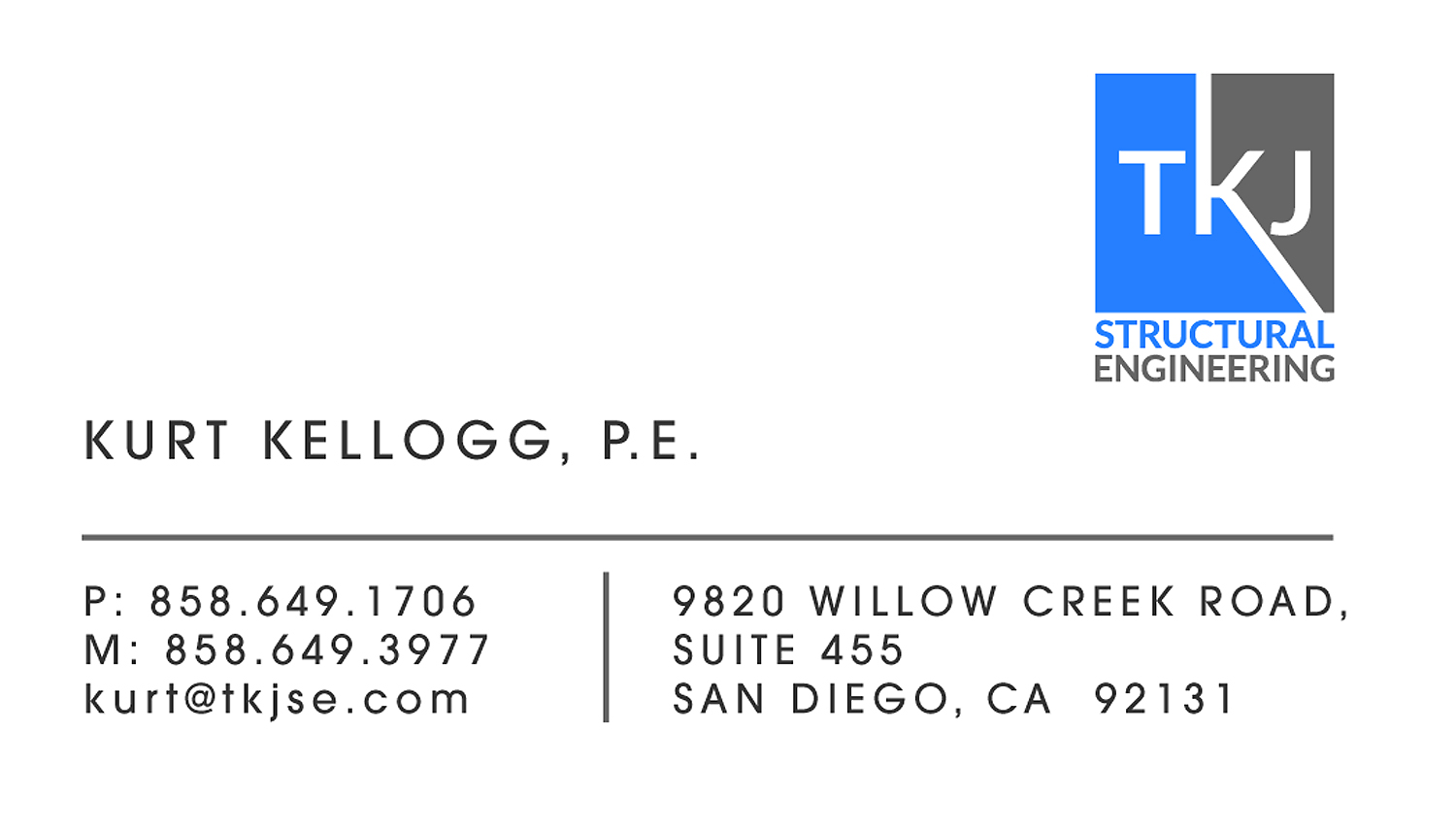 Visitenkarten-Design von tjgdzns für TKJ Structural Engineering | Design #16518143