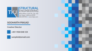 Business Card Design by wokenupsid for TKJ Structural Engineering | Design #16494238