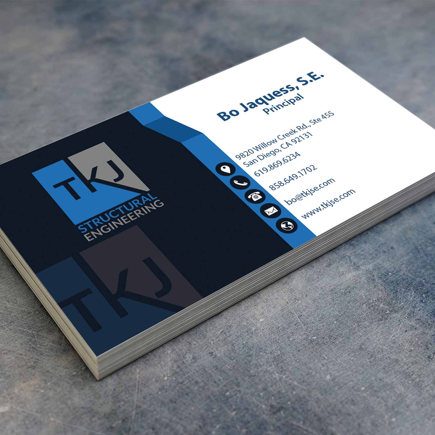 Visitenkarten-Design von oomardesigns für TKJ Structural Engineering | Design #16501741