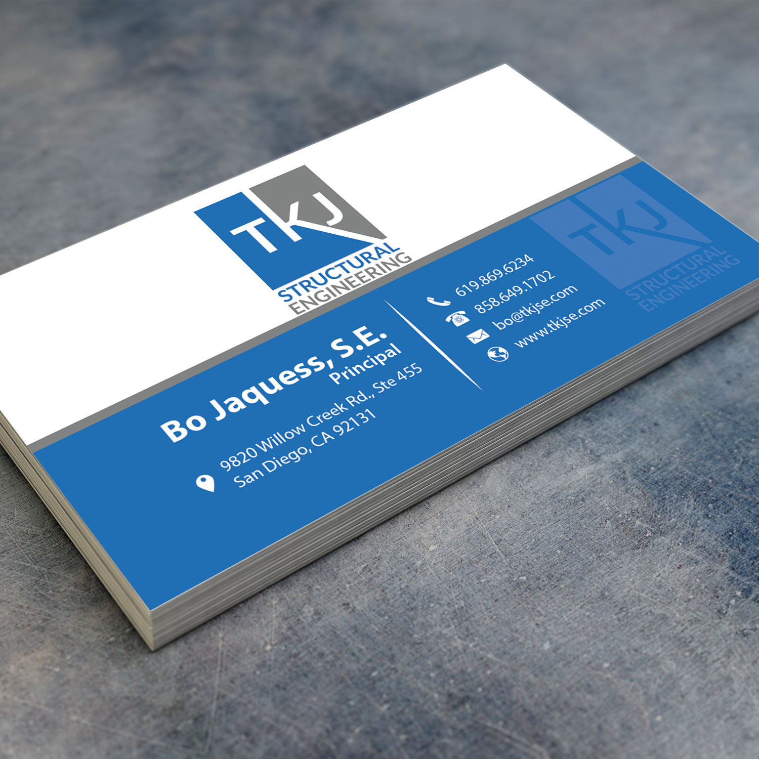 Business Card Design by oomardesigns for TKJ Structural Engineering | Design #16502214