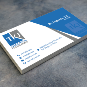 Business Card Design by oomardesigns for TKJ Structural Engineering | Design: #16502221