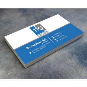 Business Card Design by oomardesigns for TKJ Structural Engineering | Design: #16534531