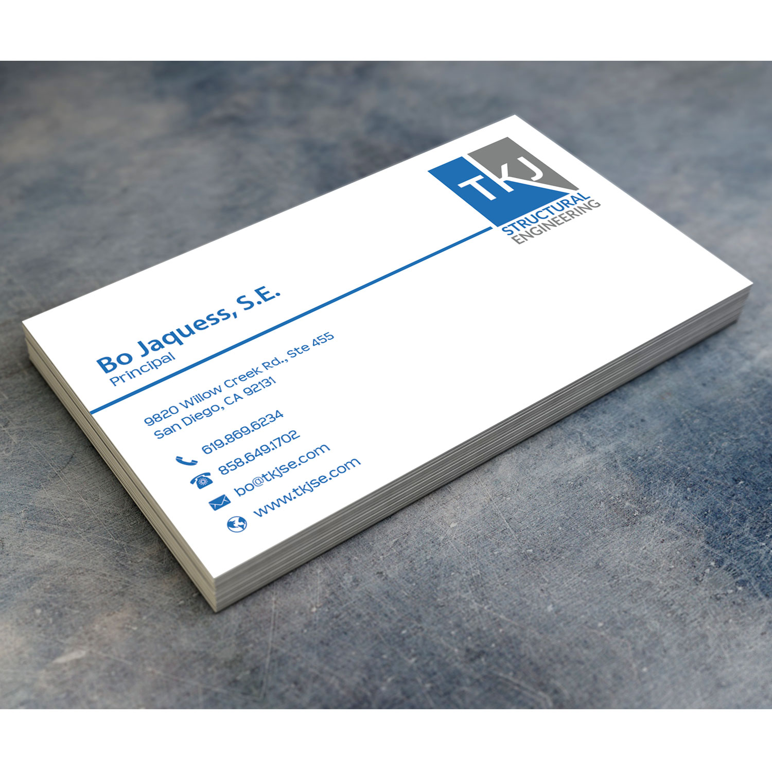 Business Card Design by oomardesigns for TKJ Structural Engineering | Design #16550560