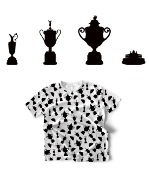 Golf Major Trophies Silhouette T-shirt | Design de T-shirt par StudioD™