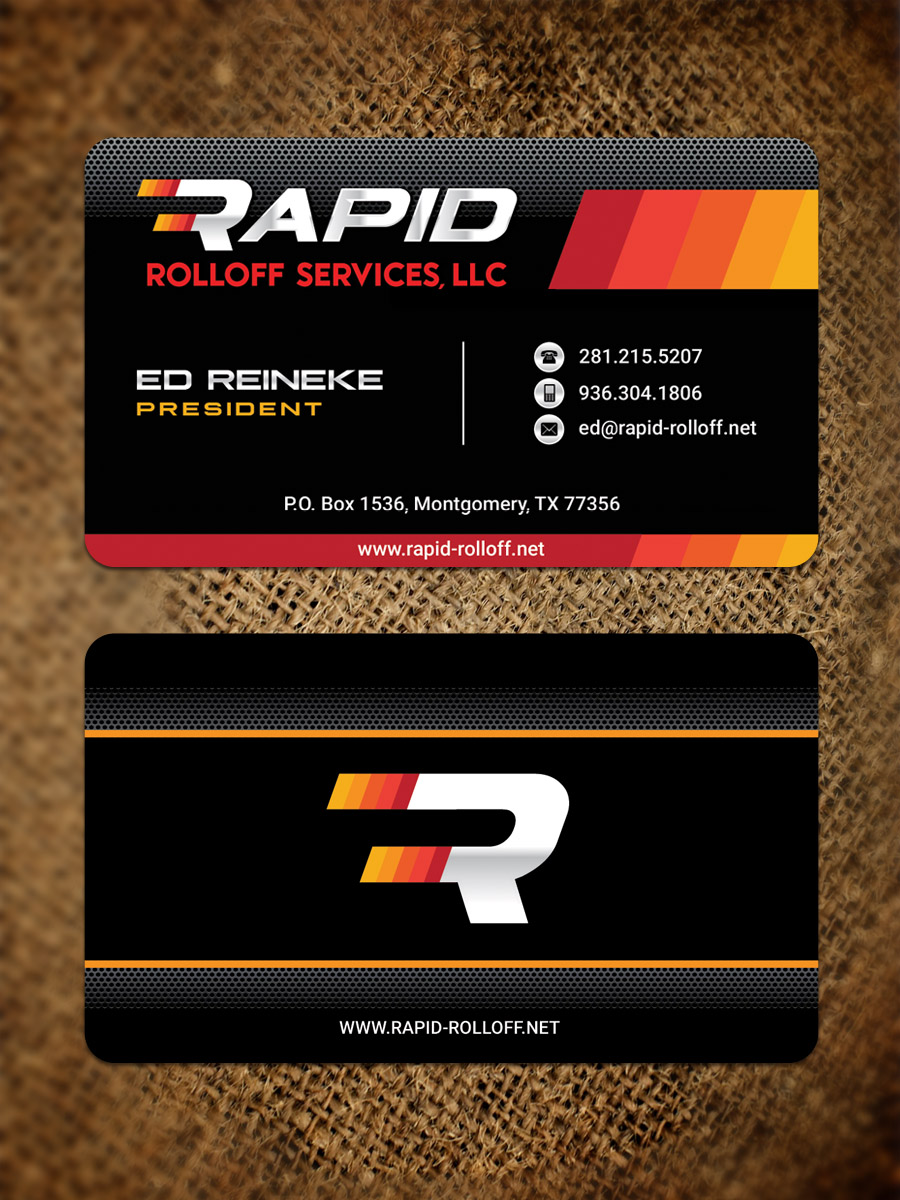 Business Card Design by Sandaruwan for Rapid Rolloff Services, LLC | Design: #17485096