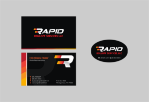 Business Card Design by INDIAN_Ashok for Rapid Rolloff Services, LLC | Design: #16556499