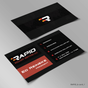 Business Card Design by Sketchweb for Rapid Rolloff Services, LLC | Design: #16515694