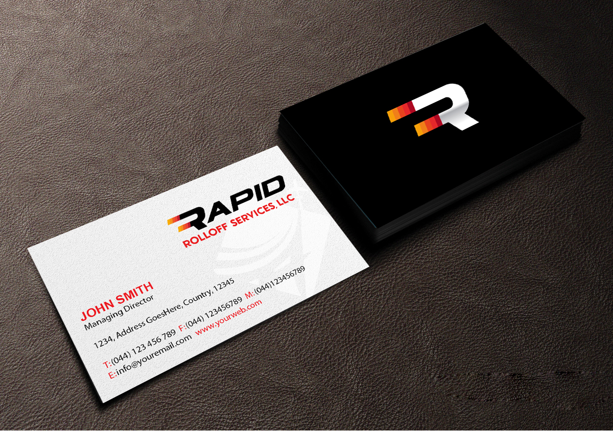 Design de Carte de Visite par Creations Box 2015 pour Rapid Rolloff Services, LLC | Design #16522557