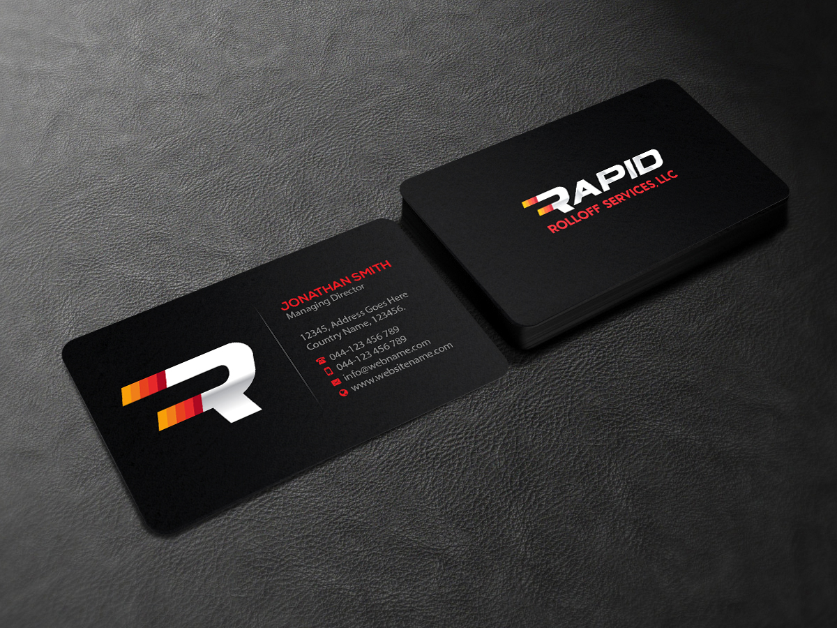Design de Carte de Visite par Creations Box 2015 pour Rapid Rolloff Services, LLC | Design #16522660