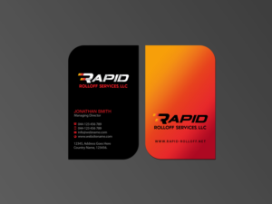 Design de Carte de Visite par Creations Box 2015 pour Rapid Rolloff Services, LLC | Design : #16527805