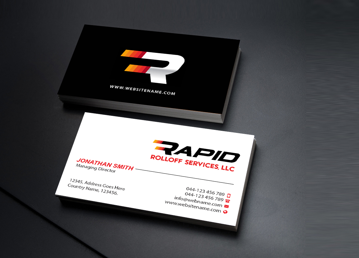 Diseño de Tarjeta de Presentación por Creations Box 2015 para Rapid Rolloff Services, LLC | Diseño #17500877