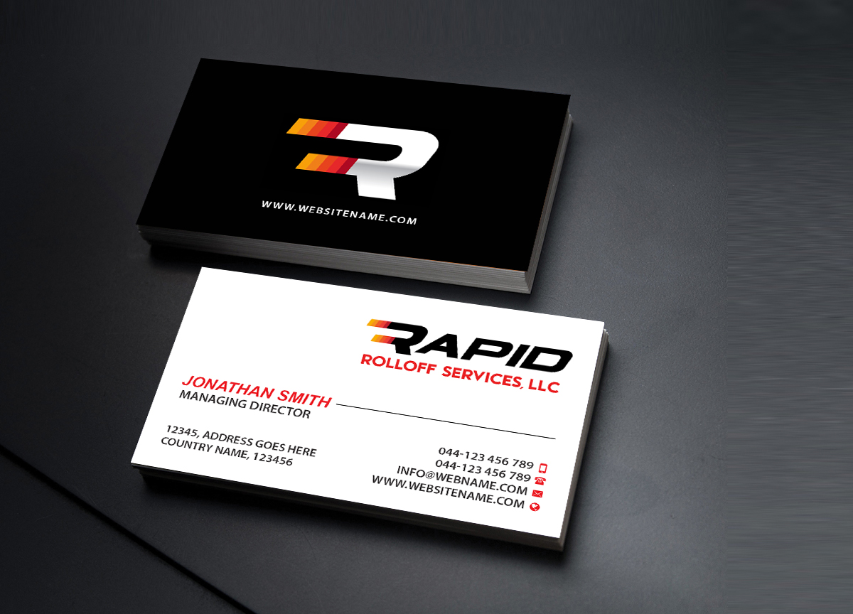 Diseño de Tarjeta de Presentación por Creations Box 2015 para Rapid Rolloff Services, LLC | Diseño #17500878