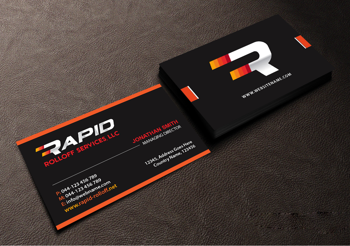 Diseño de Tarjeta de Presentación por Creations Box 2015 para Rapid Rolloff Services, LLC | Diseño #17500879