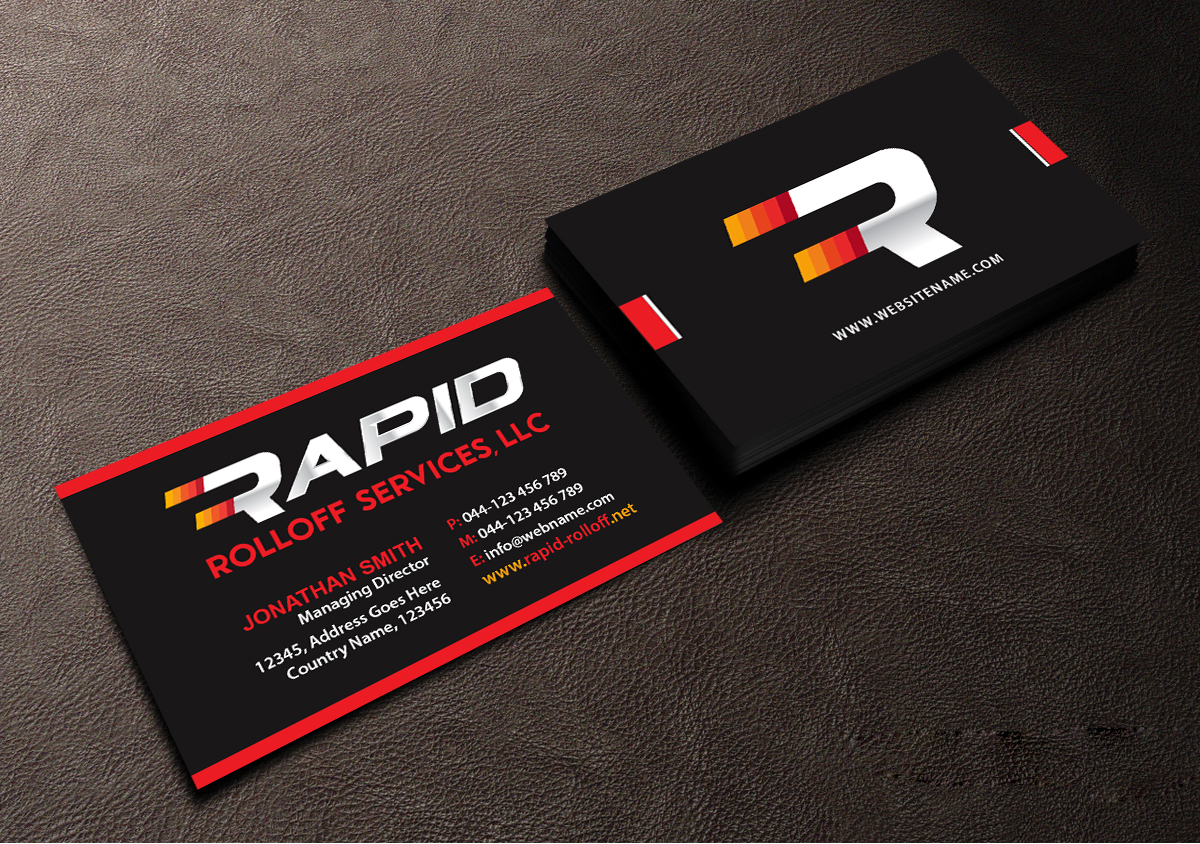 Diseño de Tarjeta de Presentación por Creations Box 2015 para Rapid Rolloff Services, LLC | Diseño #17500880