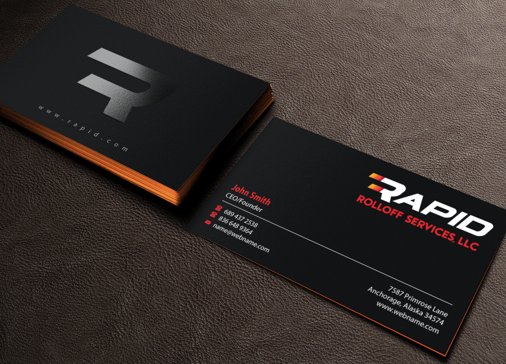 Business Card Design by Brand aid for Rapid Rolloff Services, LLC | Design #16544594