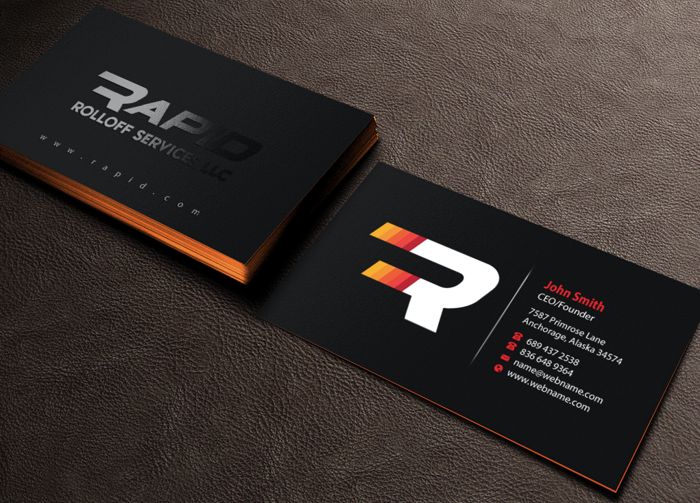 Business Card Design by Brand aid for Rapid Rolloff Services, LLC | Design #16544803