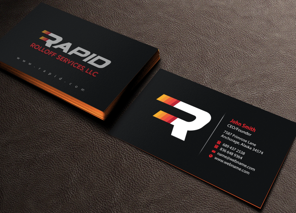 Business Card Design by Brand aid for Rapid Rolloff Services, LLC | Design #16544804