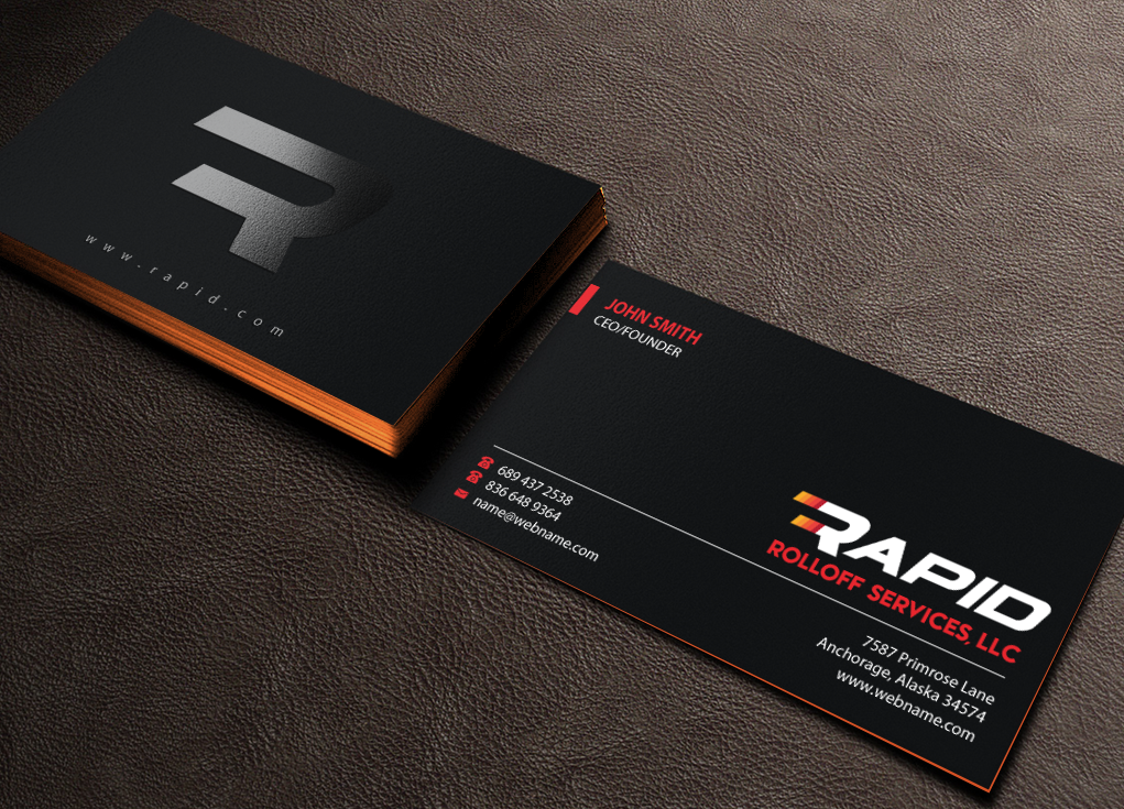 Diseño de Tarjeta de Presentación por Brand aid para Rapid Rolloff Services, LLC | Diseño #16544805