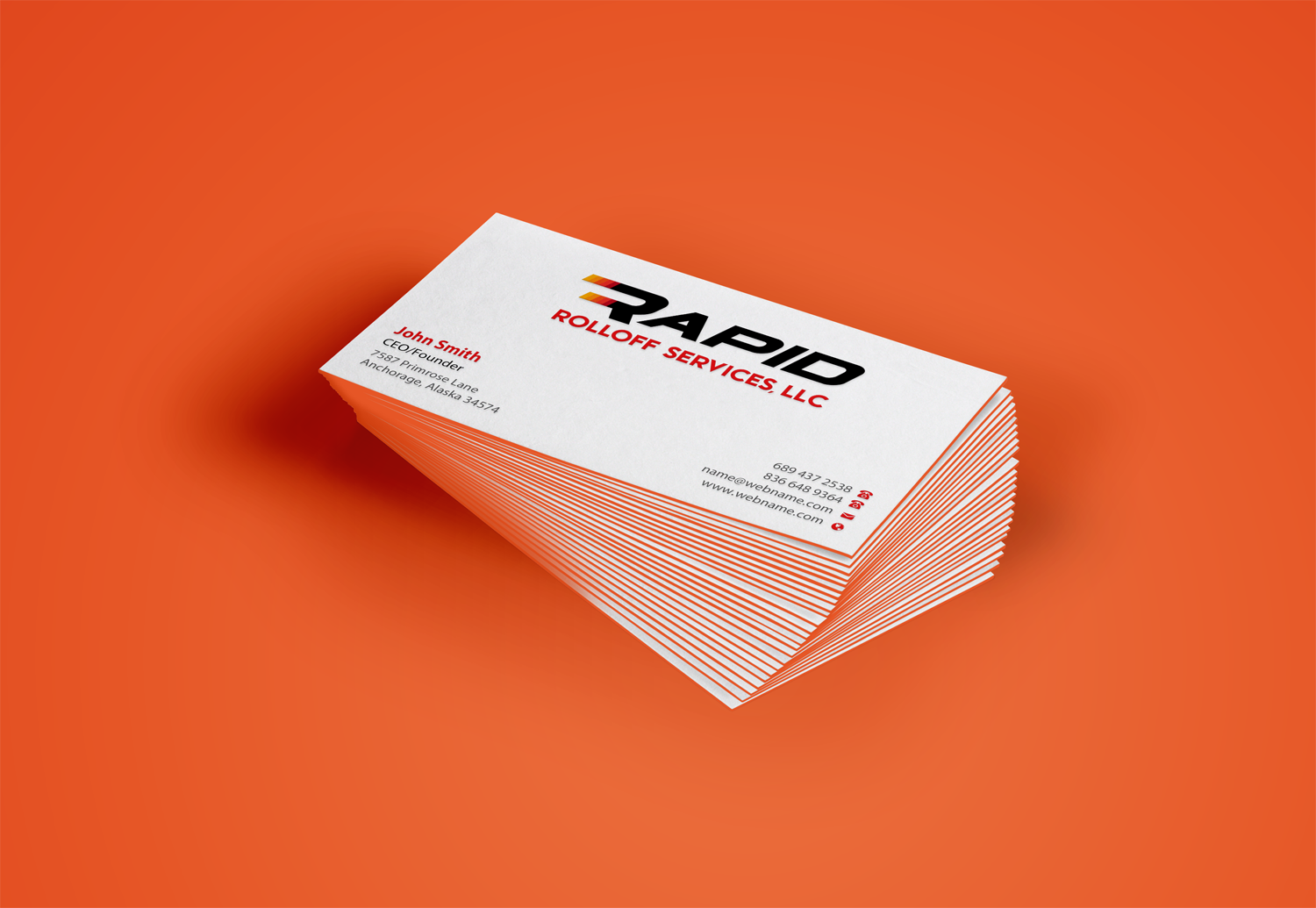Business Card Design by Brand aid for Rapid Rolloff Services, LLC | Design #16546790