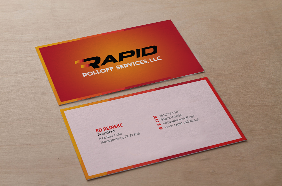Business Card Design by Brand aid for Rapid Rolloff Services, LLC | Design #16580646