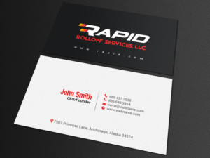 Business Card Design by chandrayaan.creative for Rapid Rolloff Services, LLC | Design: #16545939