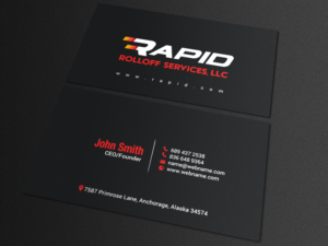 Business Card Design by chandrayaan.creative for Rapid Rolloff Services, LLC | Design: #16545940