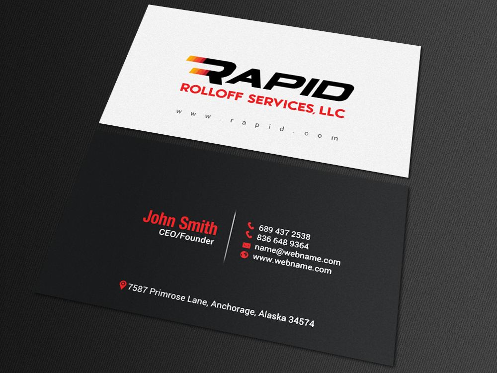 Design de Carte de Visite par chandrayaan.creative pour Rapid Rolloff Services, LLC | Design #16546282