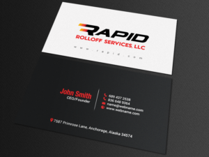 Business Card Design by chandrayaan.creative for Rapid Rolloff Services, LLC | Design: #16546282
