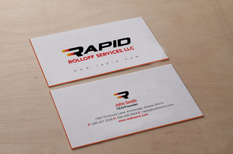 Design de Carte de Visite par chandrayaan.creative pour Rapid Rolloff Services, LLC | Design #16546697