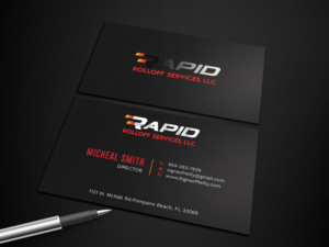 Business Card Design by Graphic Flame for Rapid Rolloff Services, LLC | Design: #16829648