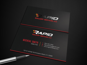 Business Card Design by Graphic Flame for Rapid Rolloff Services, LLC | Design: #16829651