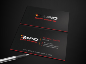 Business Card Design by Graphic Flame for Rapid Rolloff Services, LLC | Design: #16829652