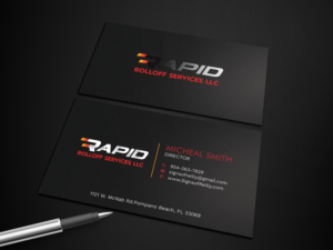 Business Card Design by Graphic Flame for Rapid Rolloff Services, LLC | Design: #16829663