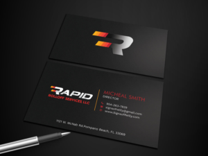 Business Card Design by Graphic Flame for Rapid Rolloff Services, LLC | Design: #16829664