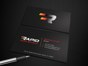 Business Card Design by Graphic Flame for Rapid Rolloff Services, LLC | Design: #16829665