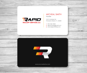 Business Card Design by Graphic Flame for Rapid Rolloff Services, LLC | Design: #16829667