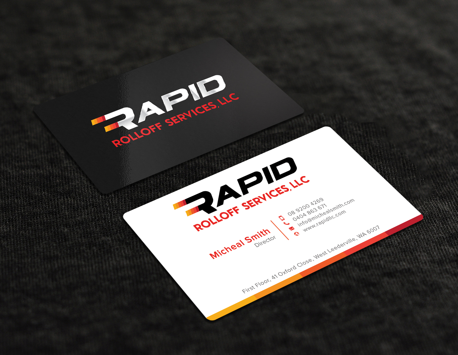 Design de Carte de Visite par Tripti Ranjan Gain pour Rapid Rolloff Services, LLC | Design #16510141