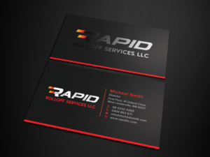 Business Card Design by Tripti Ranjan Gain for Rapid Rolloff Services, LLC | Design: #16510143
