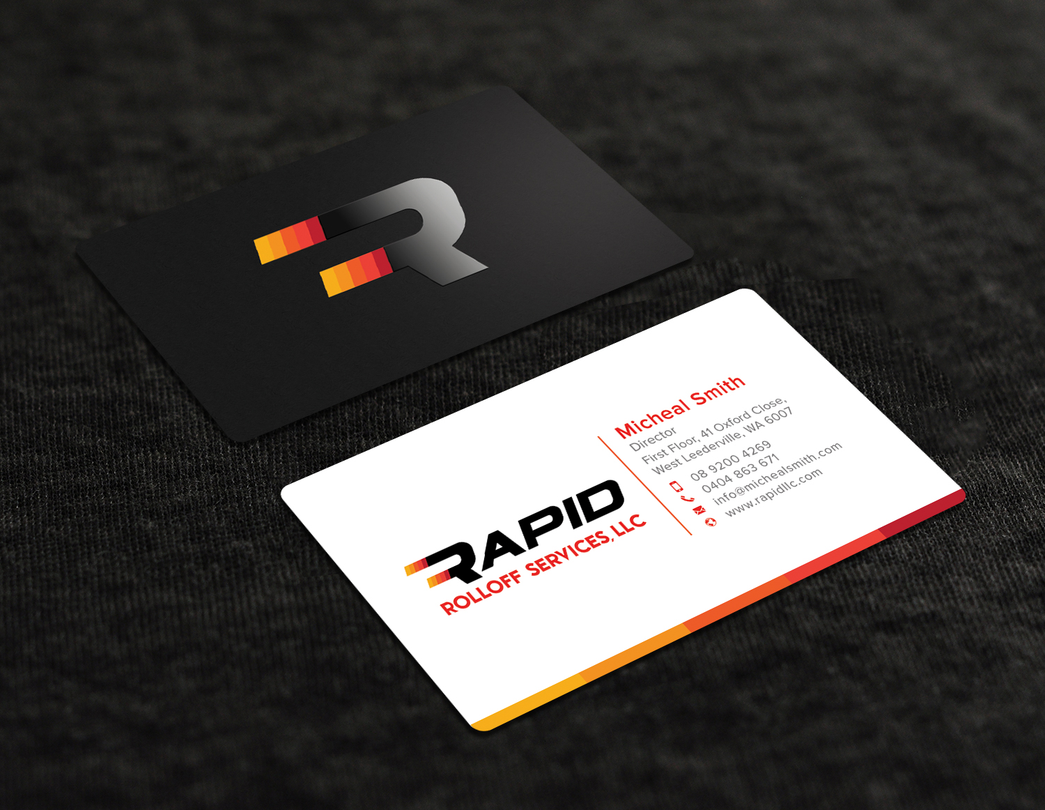 Design de Carte de Visite par Tripti Ranjan Gain pour Rapid Rolloff Services, LLC | Design #16510144