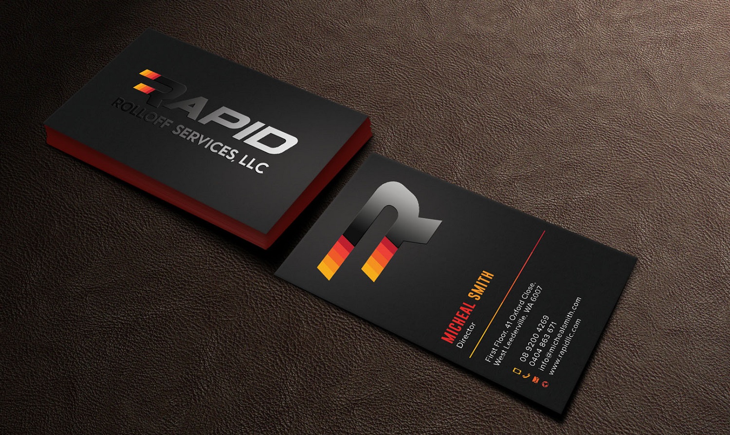 Design de Carte de Visite par Tripti Ranjan Gain pour Rapid Rolloff Services, LLC | Design #16510154