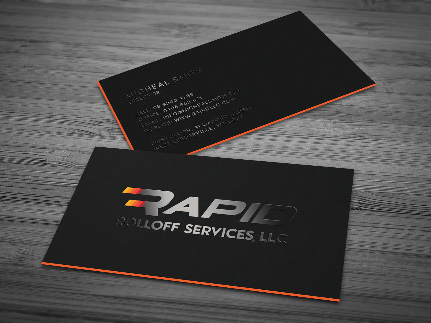 Business Card Design by Tripti Ranjan Gain for Rapid Rolloff Services, LLC | Design #16512316