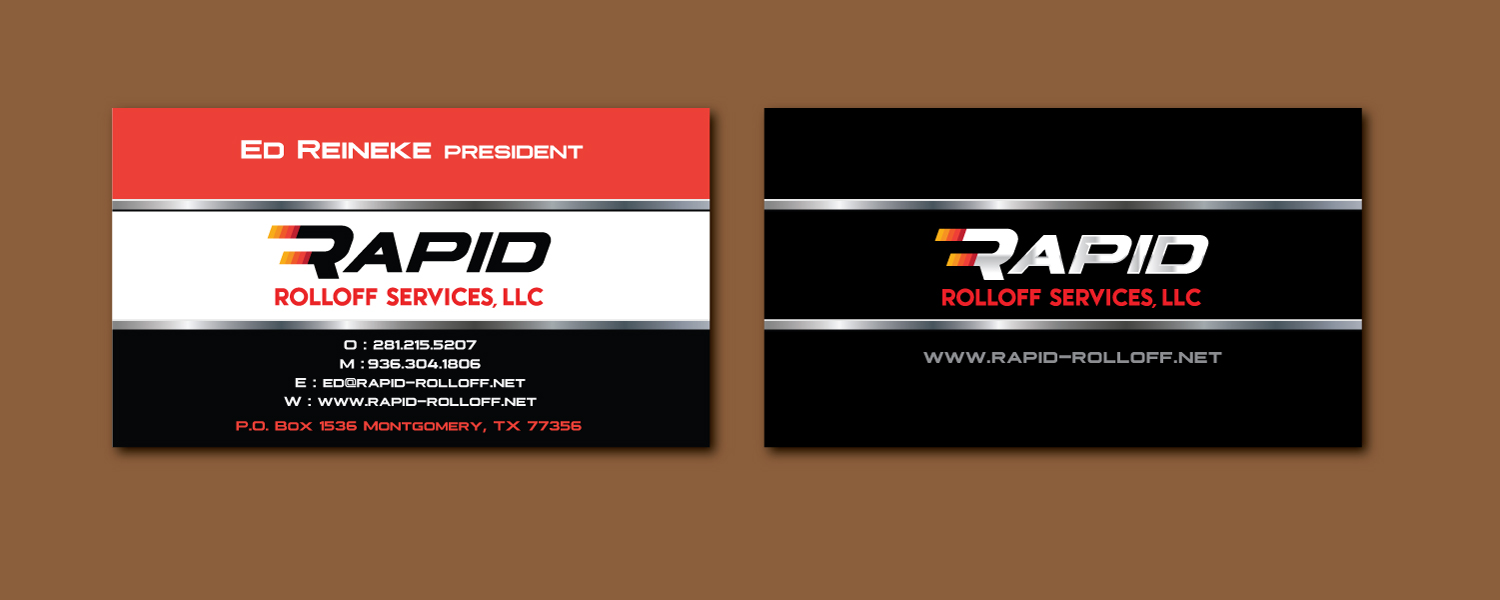 Business Card Design by meet007 for Rapid Rolloff Services, LLC | Design #16508837