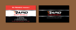 Business Card Design by meet007 for Rapid Rolloff Services, LLC | Design: #16508837