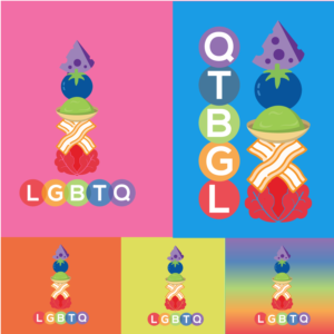 Lettuce, Bacon, Guacamole, Tomato, Queso #LBGTQ | Design de T-shirt par Kristina Andonoff