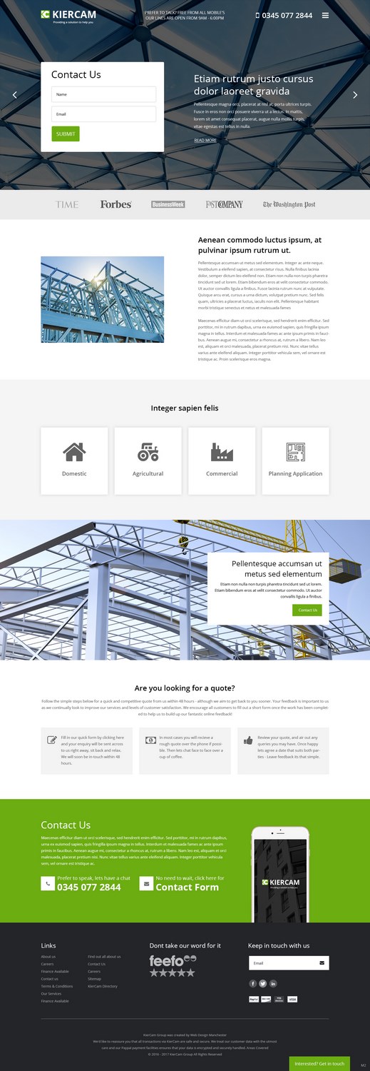 Web Design by pb for KierCam Group Ltd | Design #16521853