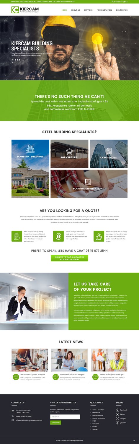 Web Design by pb for KierCam Group Ltd | Design #16521855