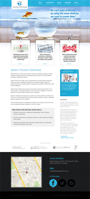 Website for an elite senior executive coaching practice			