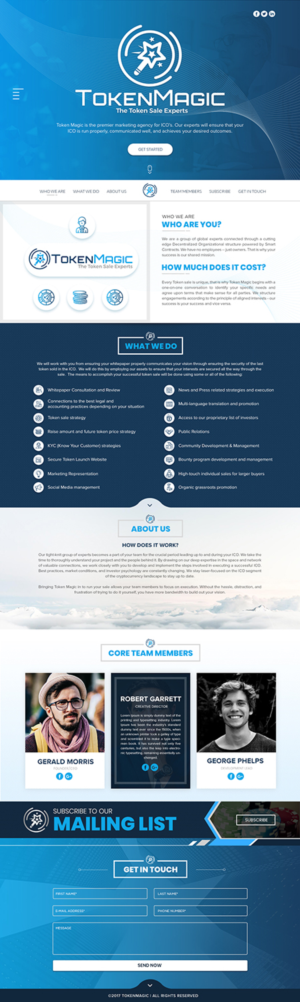 TokenMagic one-page corporate website | Web-Design von SAI DESIGNS