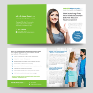 Mindful Merchants is a Crowdsourcing Business Promotion Platform that gives you the tools to pull in | Brochure Design by Valtti Design
