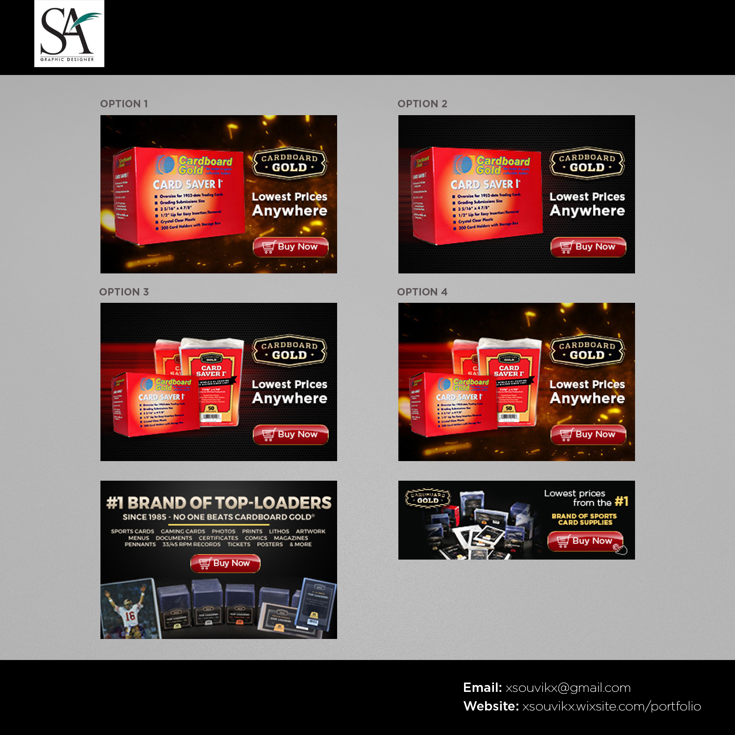 Banner Ad Design by Souvik Roy (Alex Pro) for Cardboard+Gold%2C+Inc. | Design #16512059
